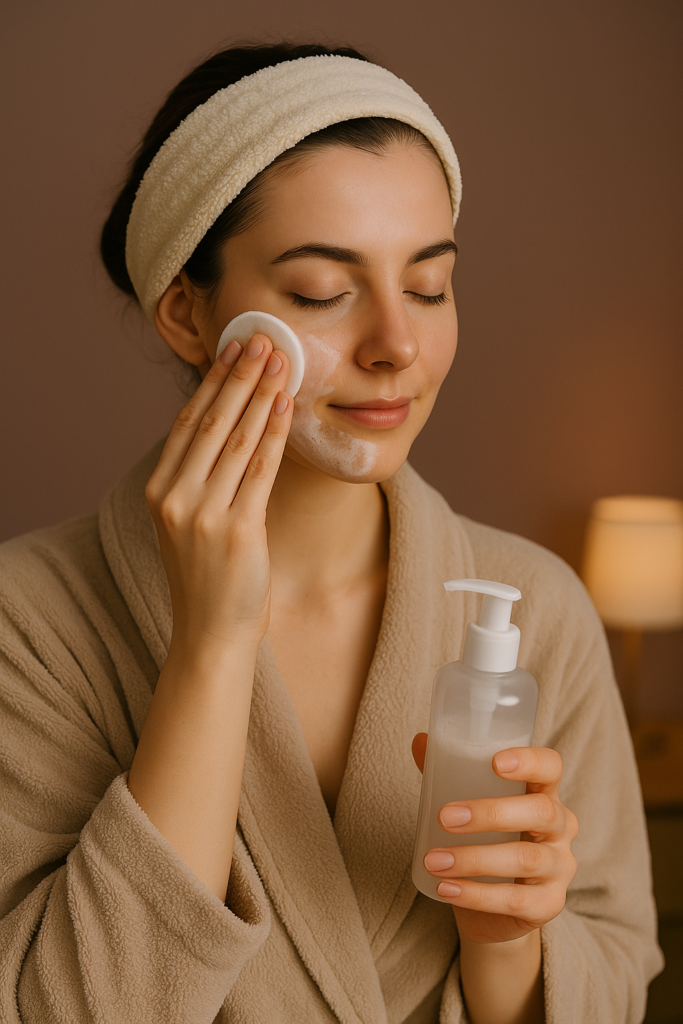 Nighttime Double Cleansing Routine.